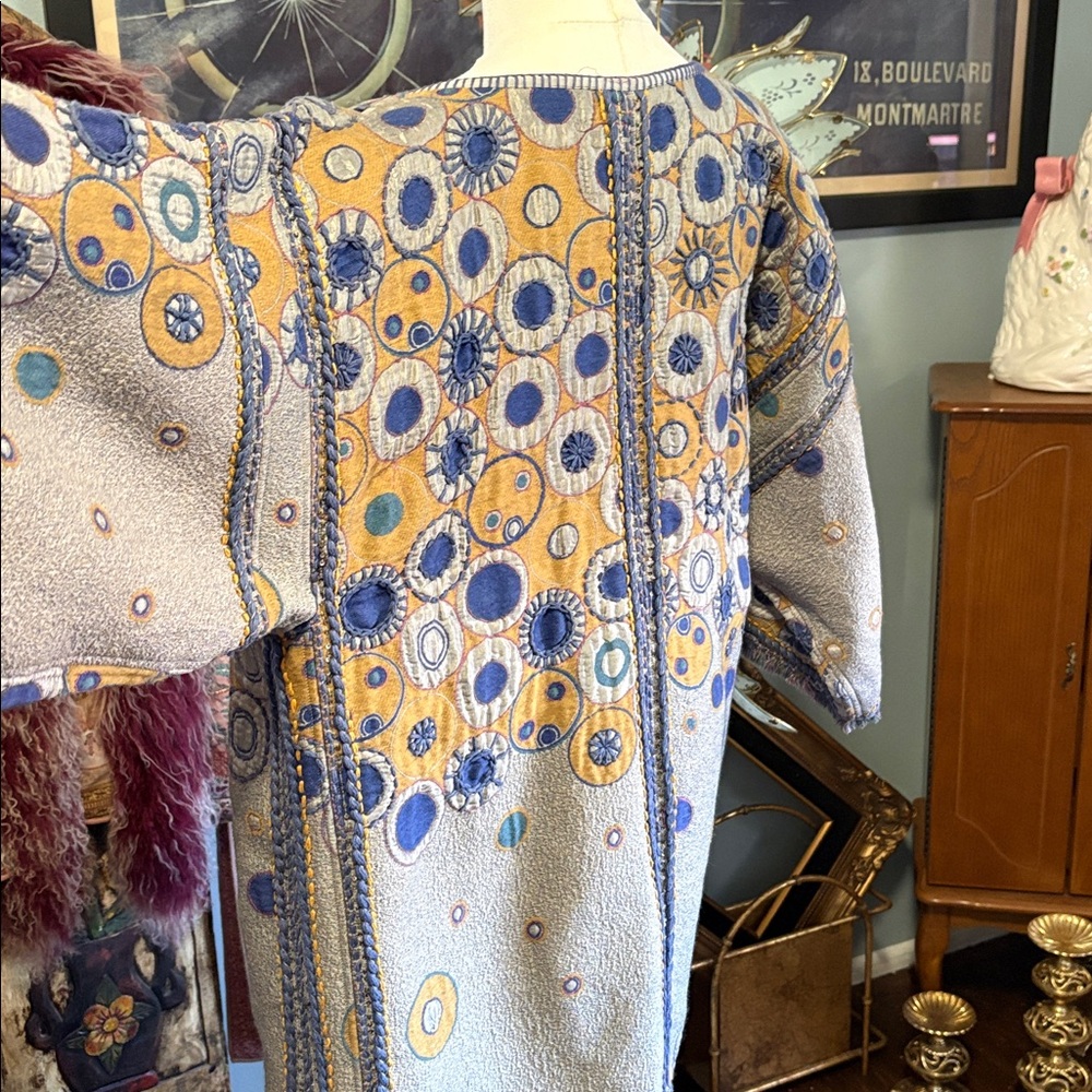Colorful Patterned Open Front Jacket - Picture 10 of 12